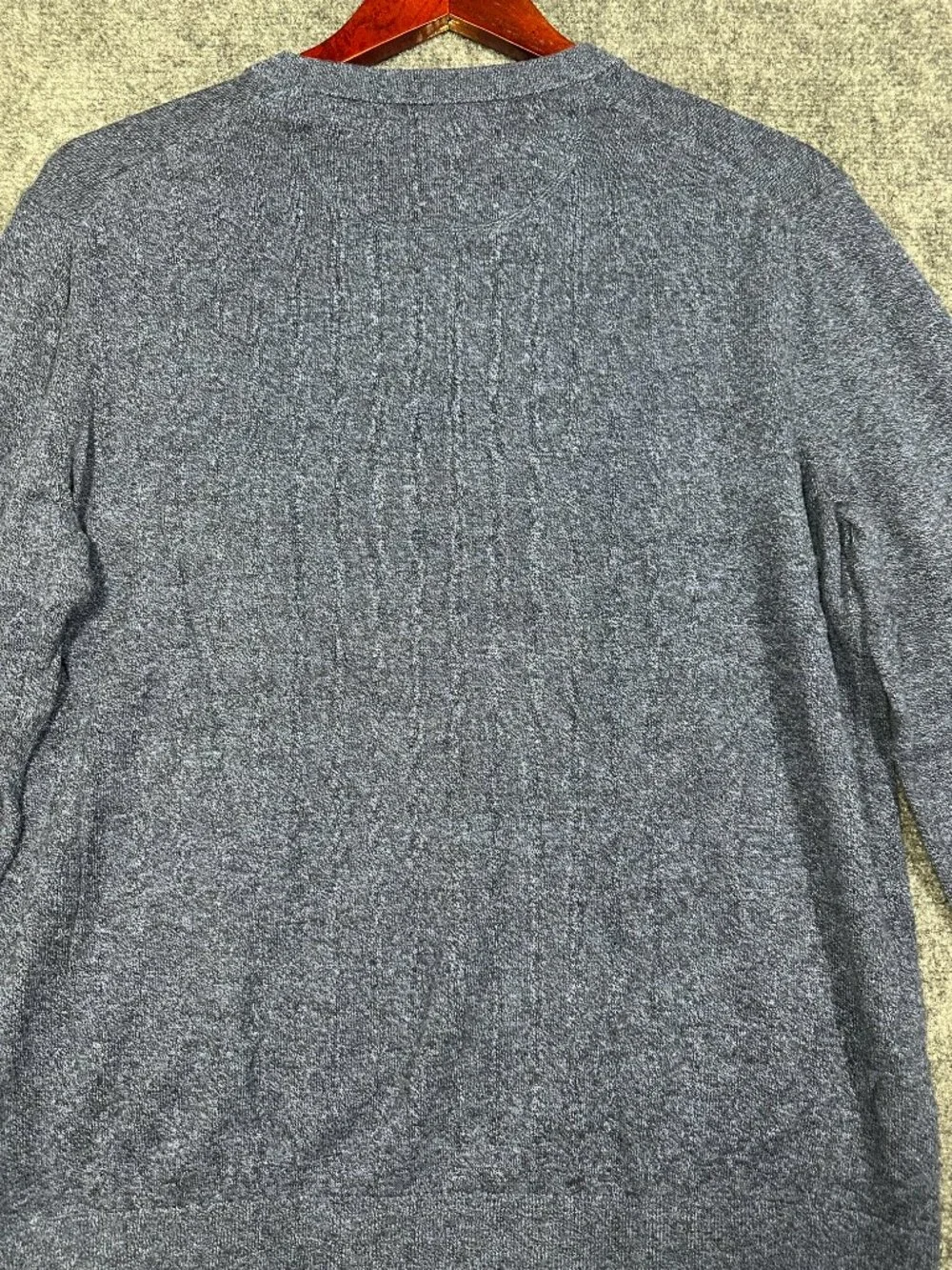 Banana Republic Shirt Mens Large Henley Blue Cotton Long Sleeve Pullover Buttons